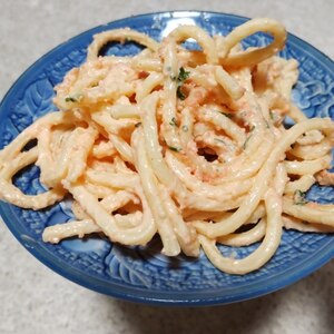 明太子とクリームチーズのパスタ